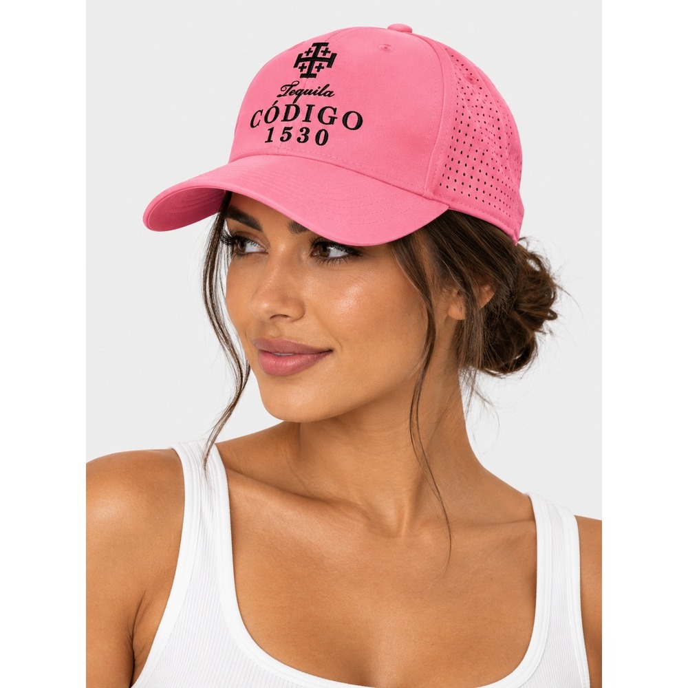 Codigo 1530 Tequila Pink Perforated Taslan Baseball Cap Hat Adjustable Strap